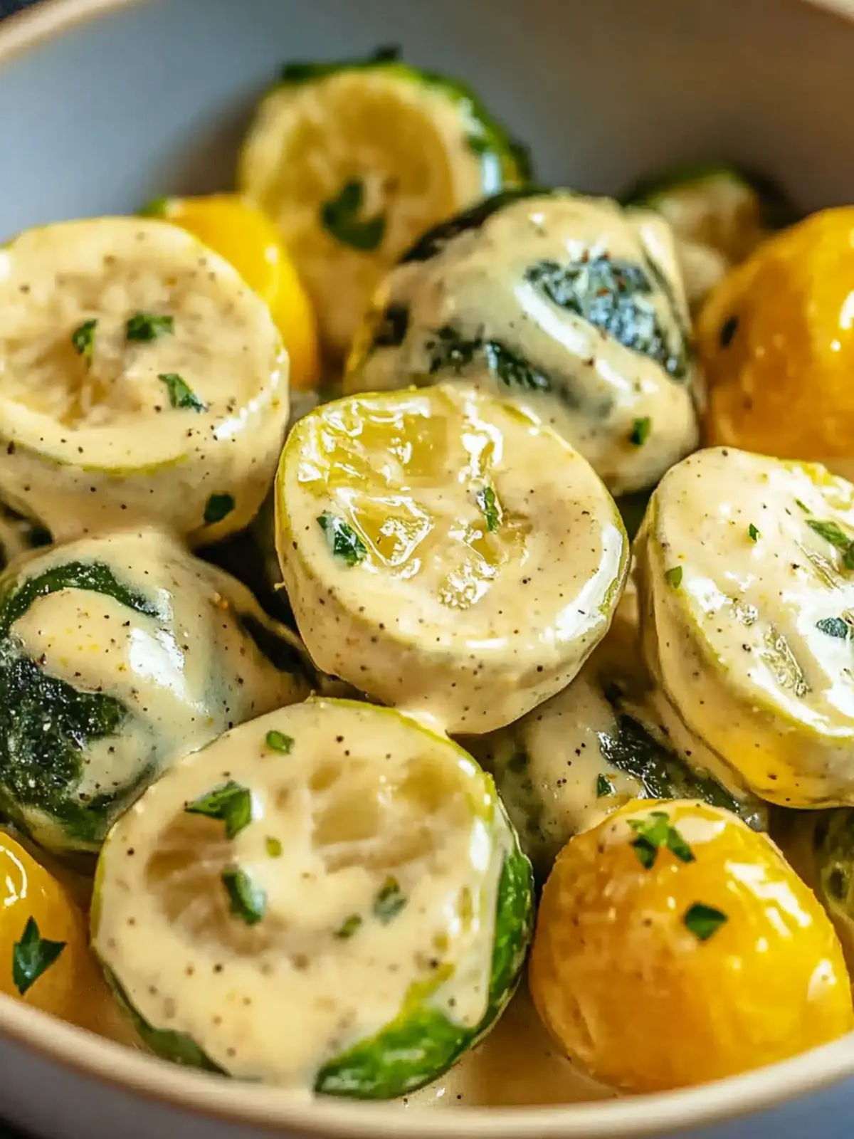 Rosenkohl in Frischkäse-Senfsauce