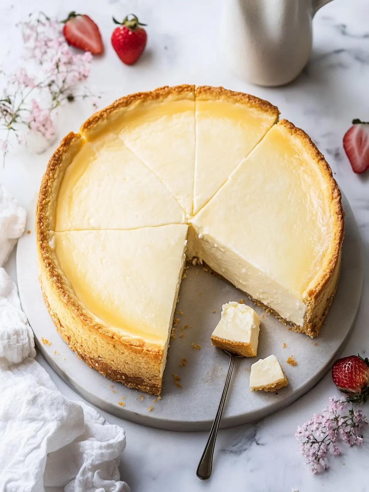 Käsekuchen ohne Boden