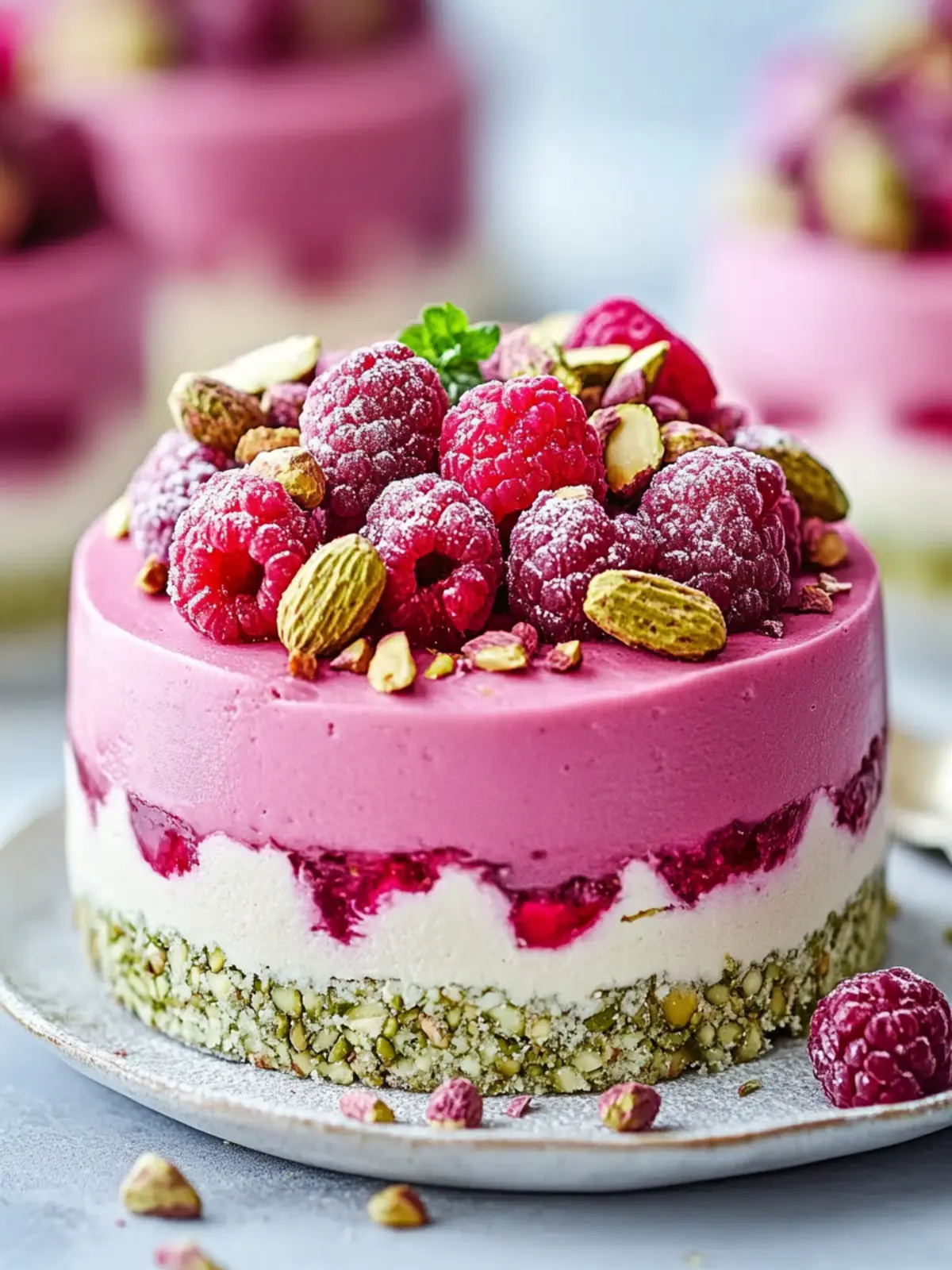 Himbeer-Pistazien-Mousse-Torte