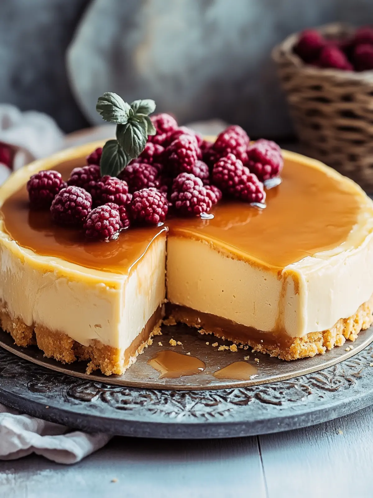 Gesalzener Karamell-Käsekuchen