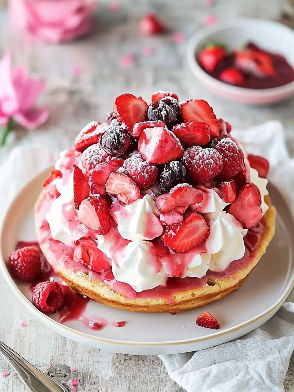 Rosa Samtwaffeln – Frühstücksrezepte zum Valentinstag