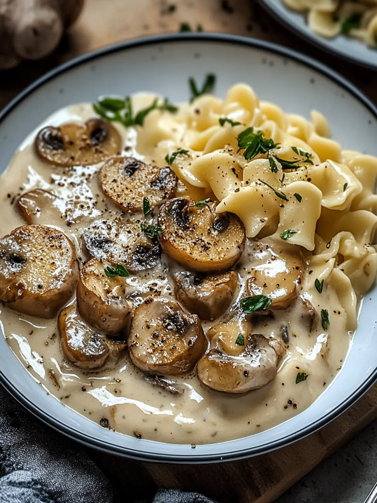 Medaillons in Champignon Rahmsoße mit Spätzle