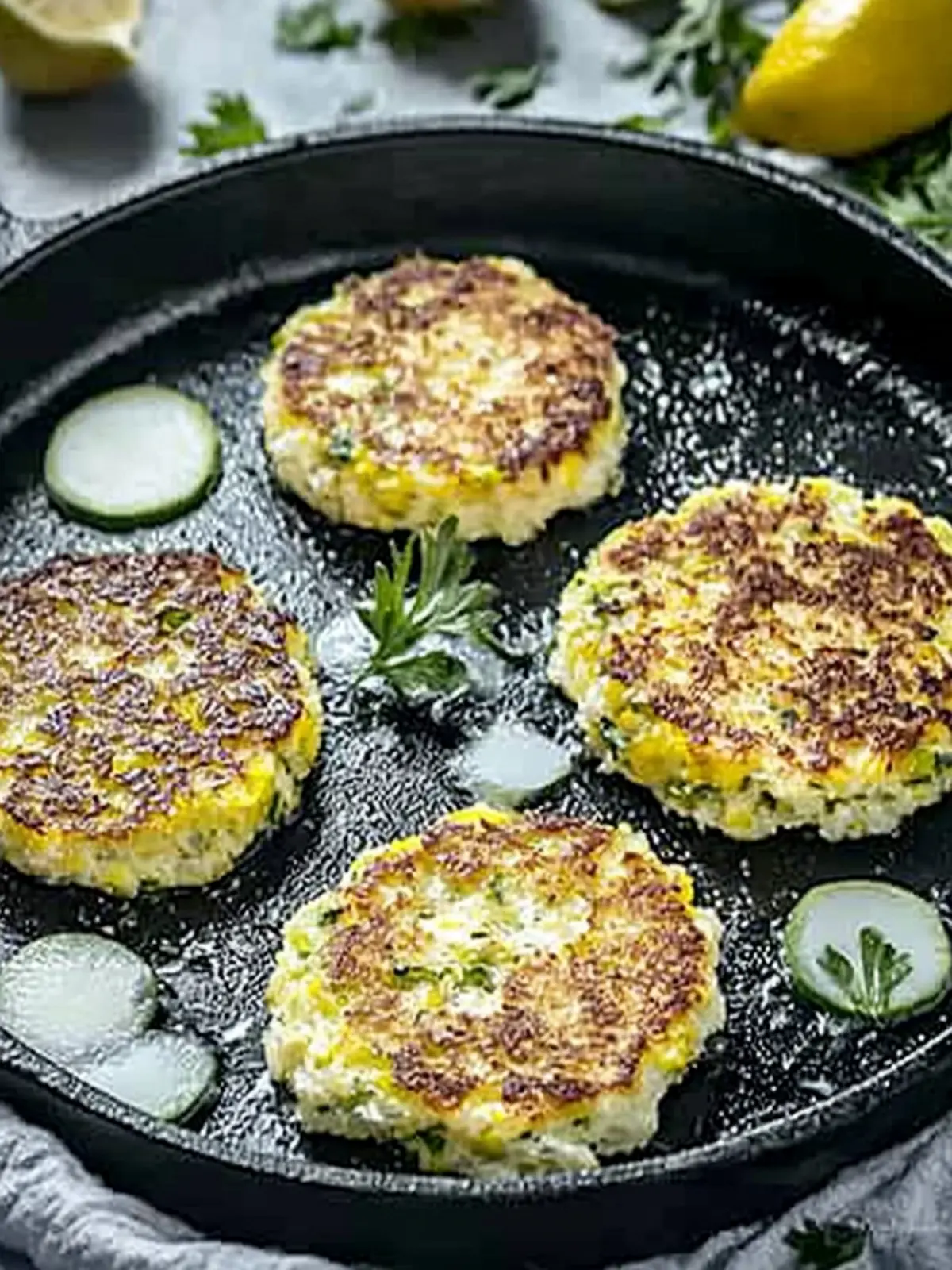 Knusprige und einfache Zucchini-Puffer Rezept