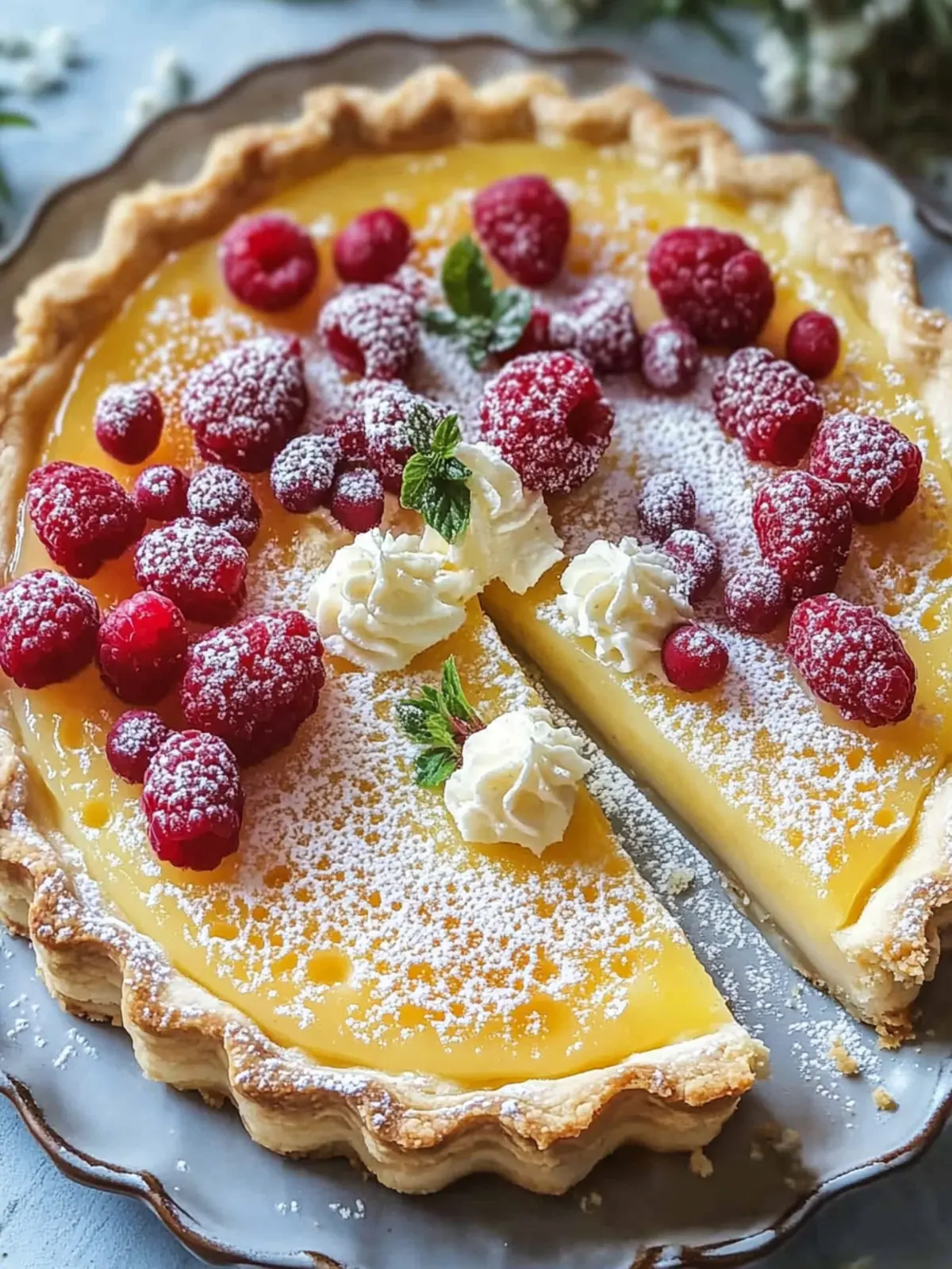 Griechische Pudding Tarte