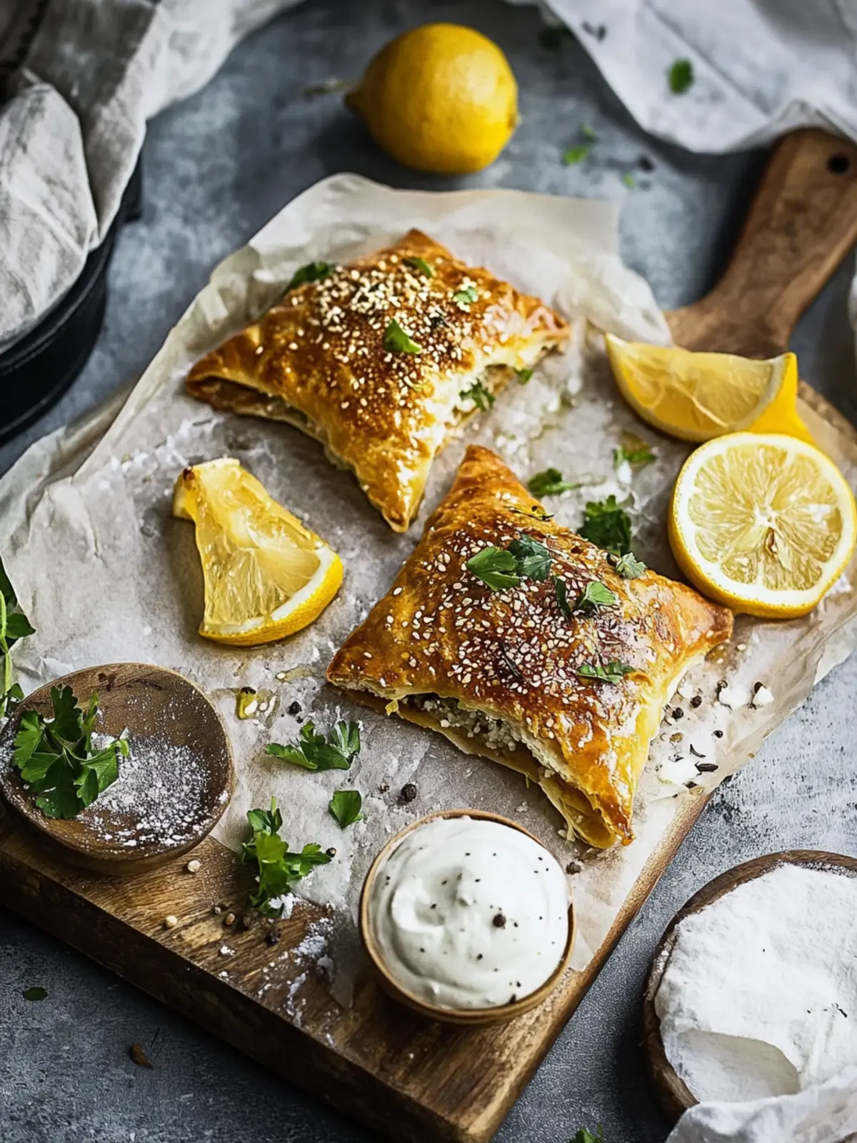 Puff pastry pockets with ground meat