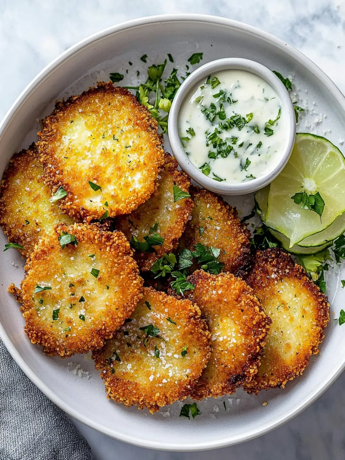 Airfryer Kohlrabi Schnitzel Kräuter