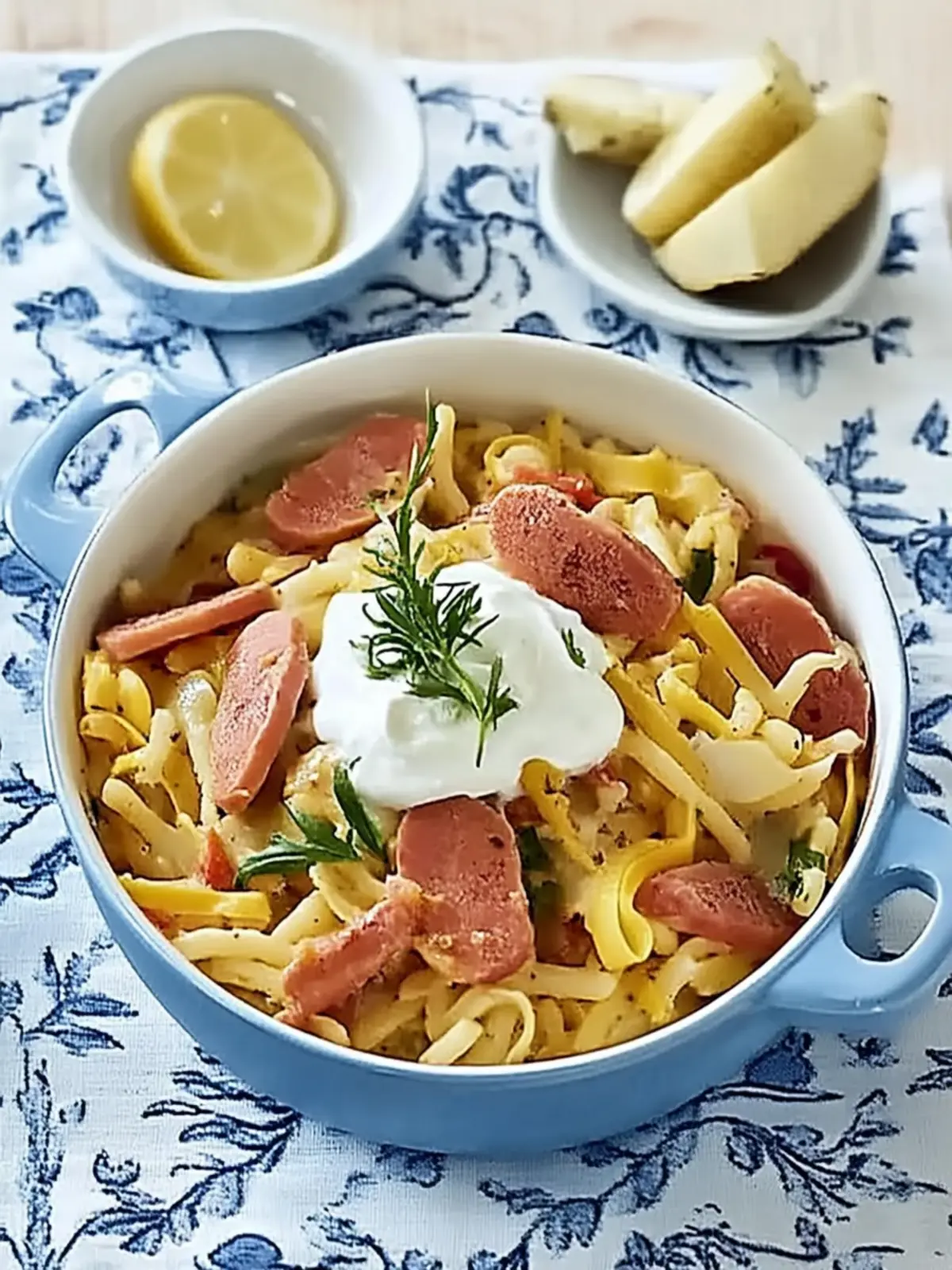 Sauerkraut-Spätzle-Pfanne mit Leberkäse