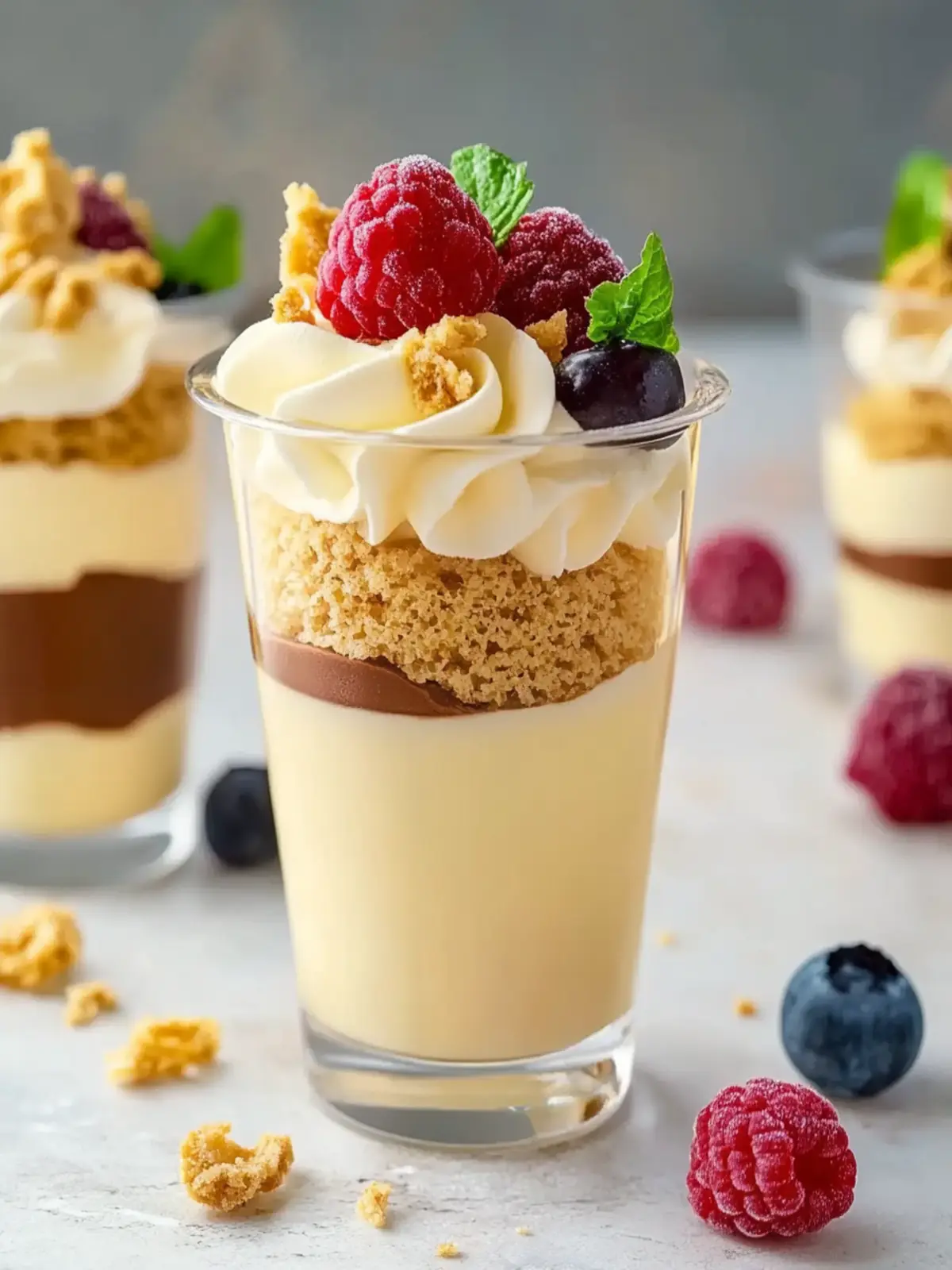 Gutes Dessert im Glas