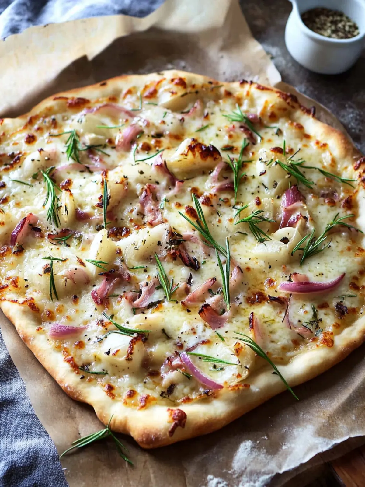 Flammkuchen-Rezept – (deutsche Pizza mit Sauerrahm)