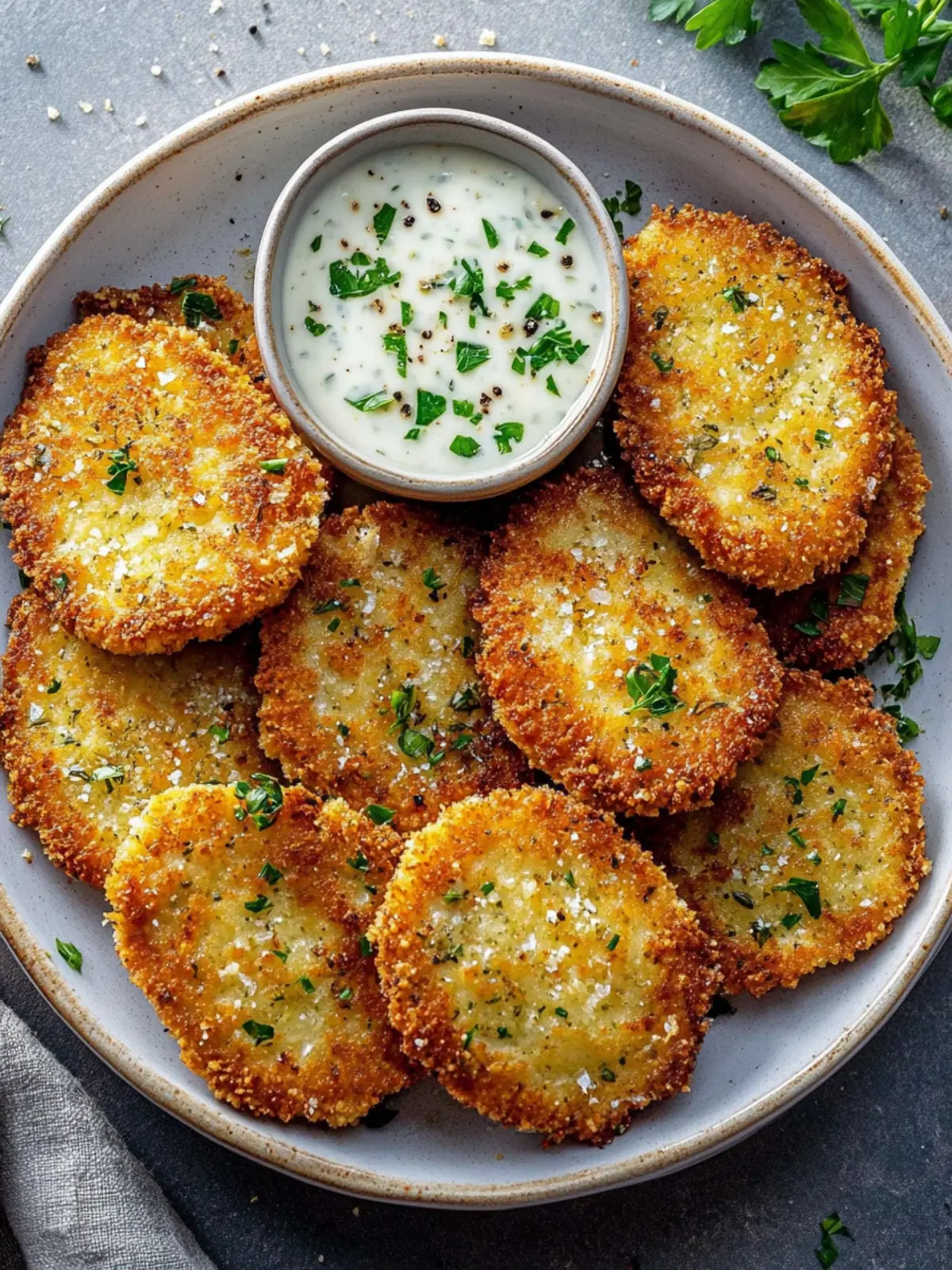 Airfryer Kohlrabi Schnitzel Kräuter
