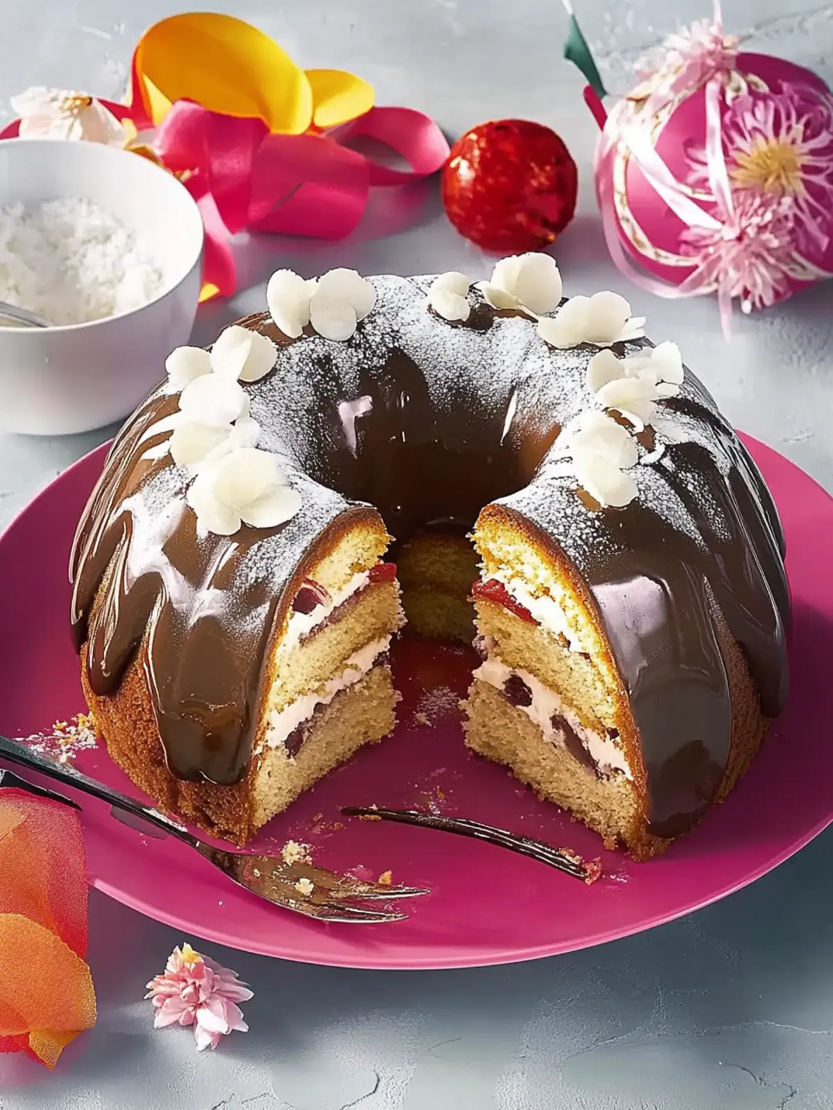 Weihnachtlicher Marmorkuchen