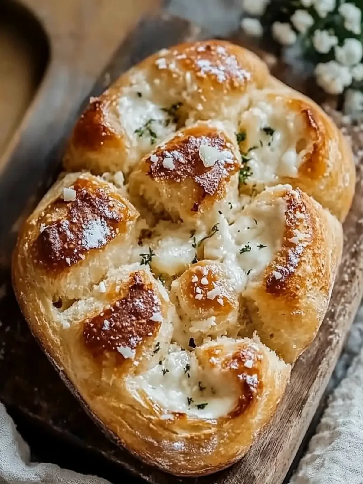 Käsige Knoblauchbrot Häppchen