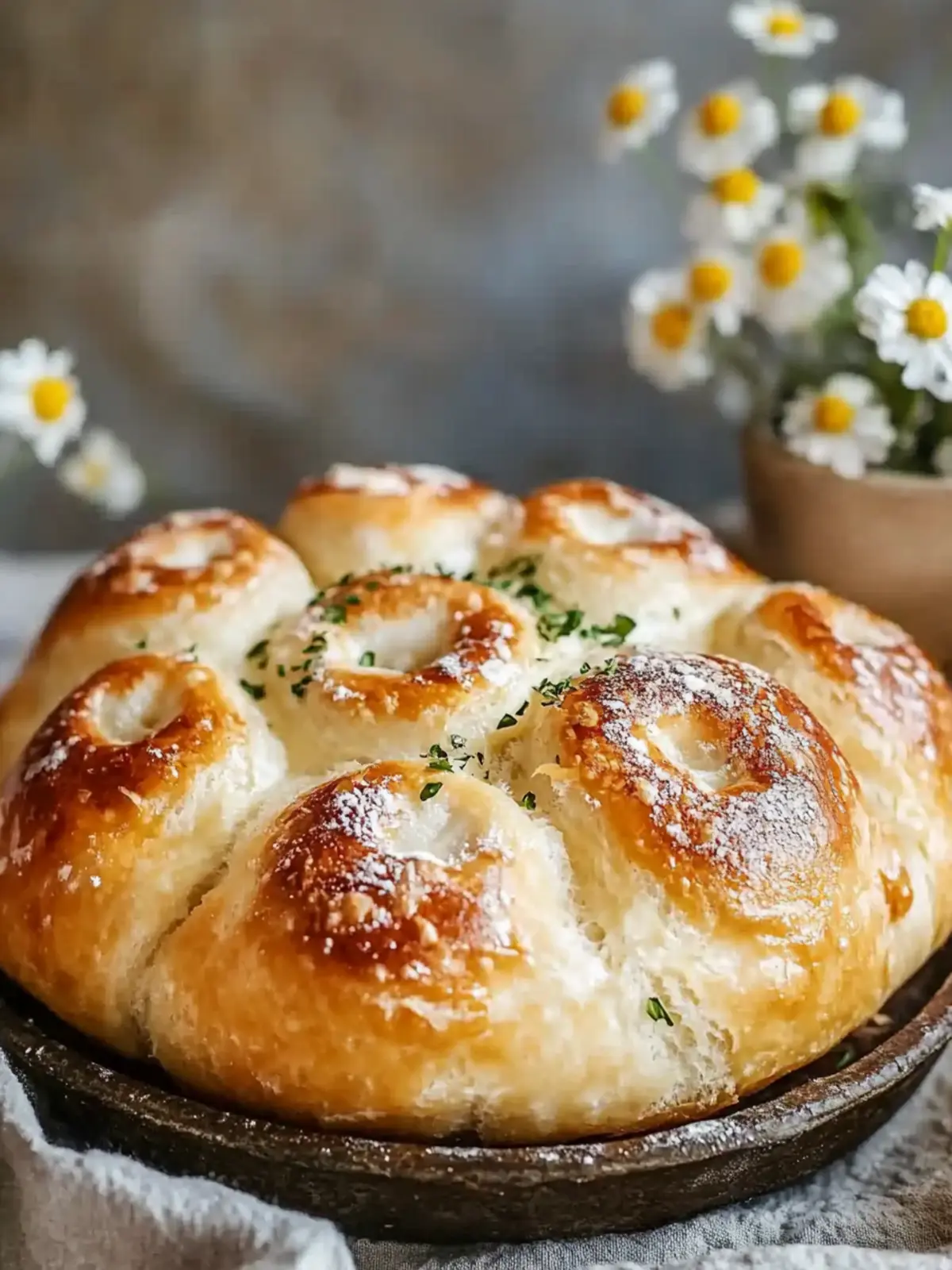 Käsige Knoblauchbrot Häppchen