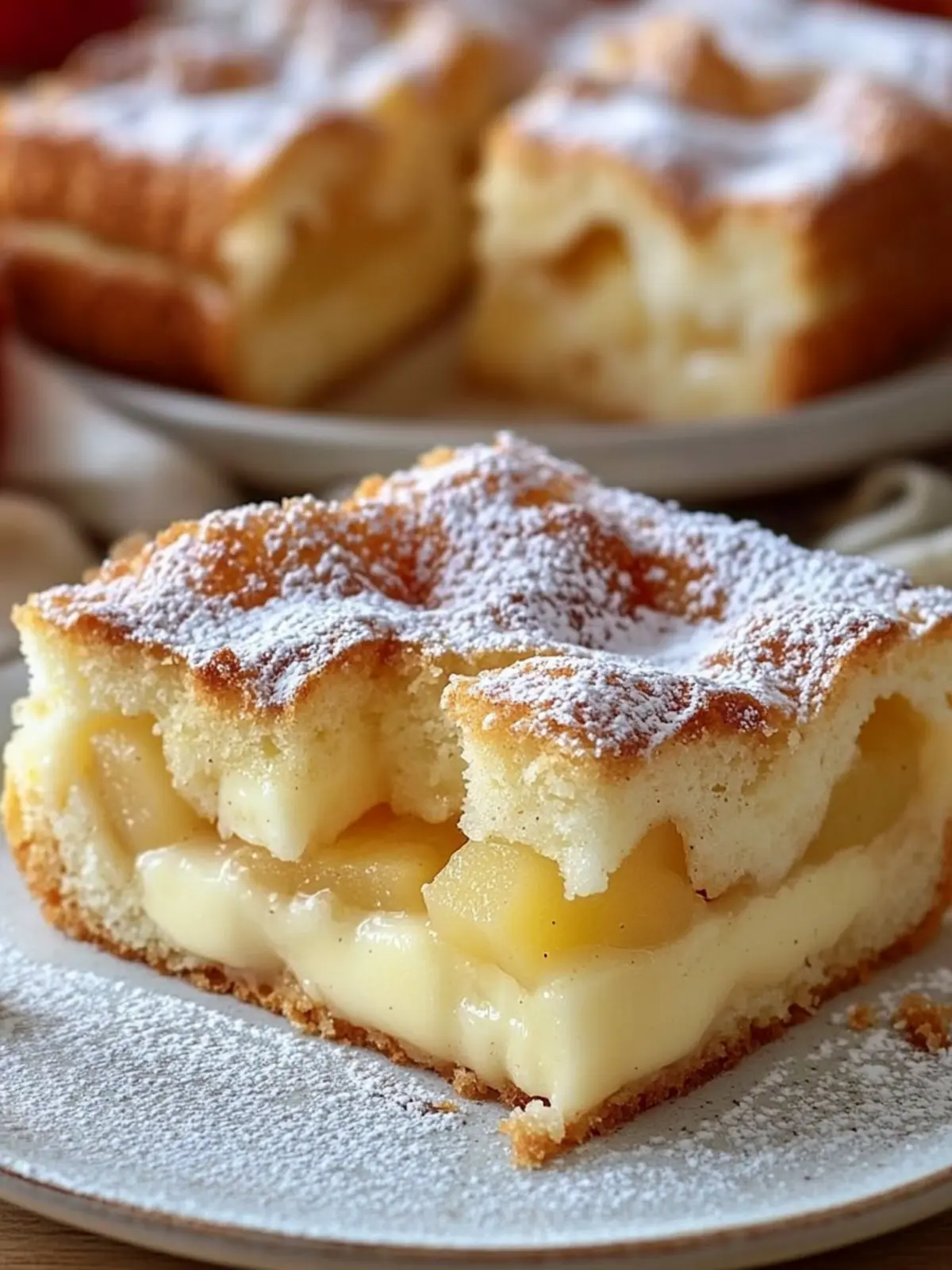 Apple pie with vanilla pudding that drives everyone crazy