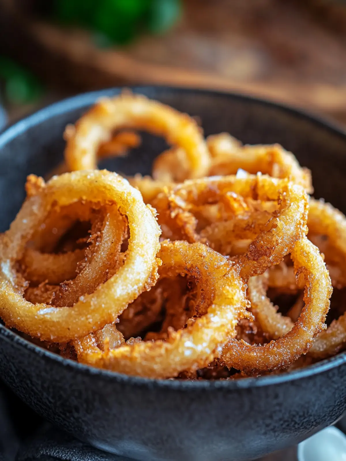 Krosse Zwiebelringe aus der Heißluftfritteuse gelingen leicht!
