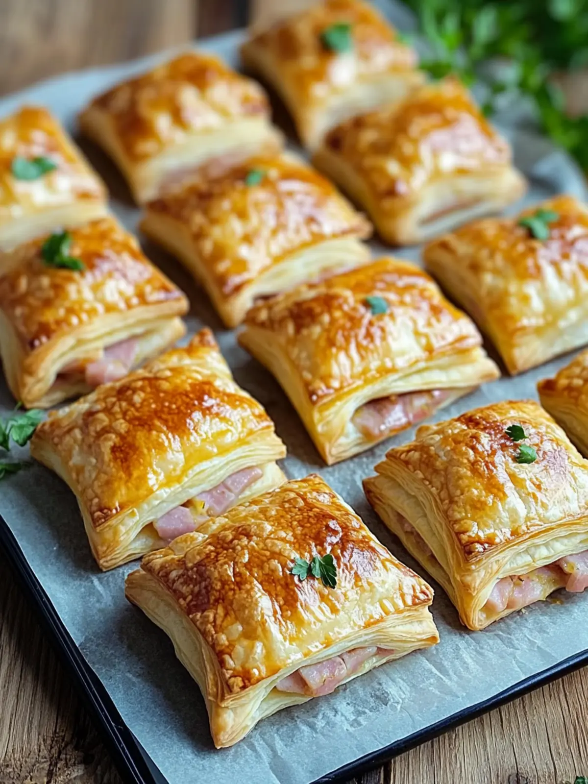 Puff pastry with ham and cheese – The perfect snack for any occasion