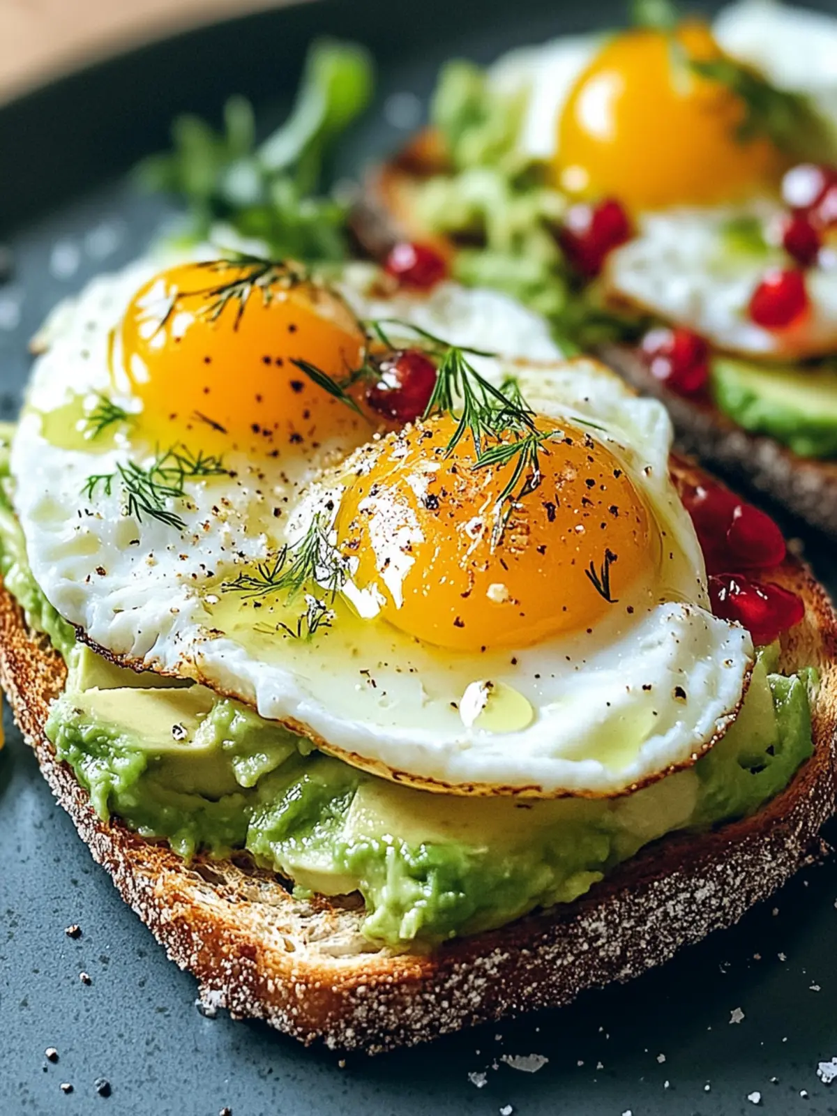 Avocado-Toast mit pochiertem Ei nährstoffreiche Mahlzeit