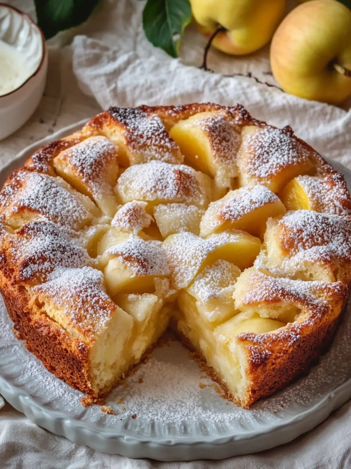 Apple pie with vanilla pudding that drives everyone crazy