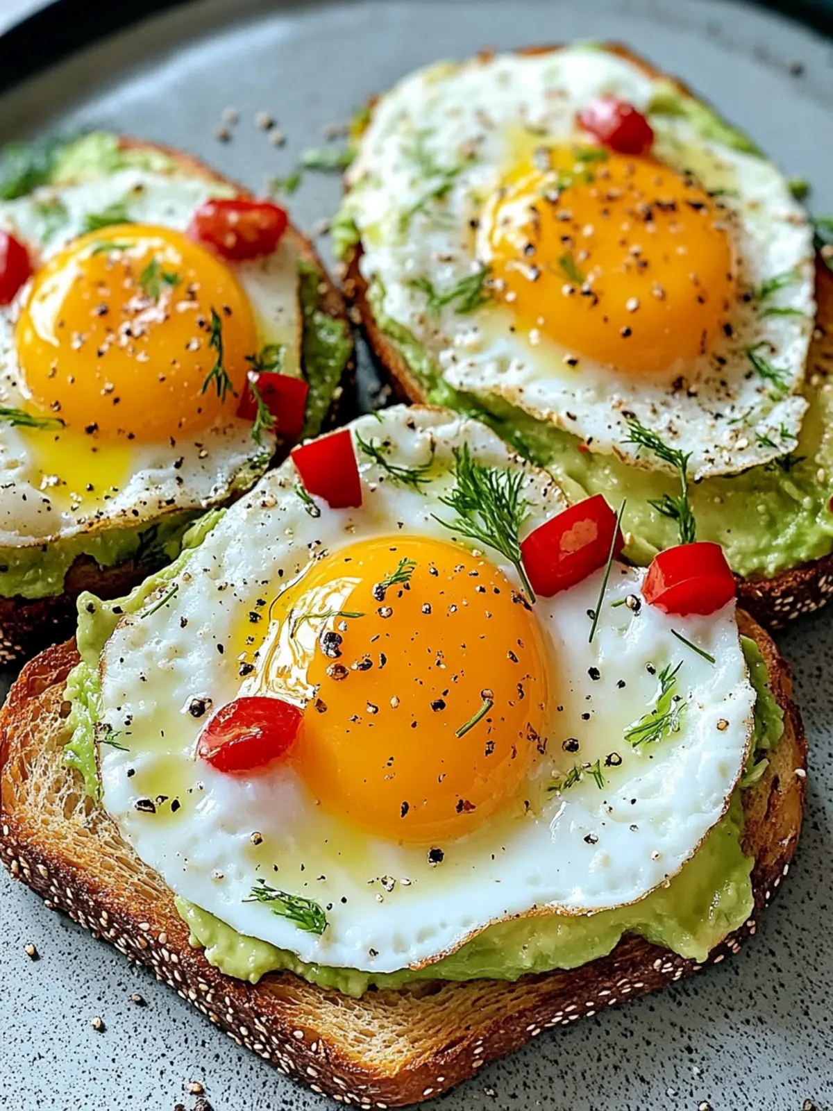 Avocado-Toast mit pochiertem Ei nährstoffreiche Mahlzeit