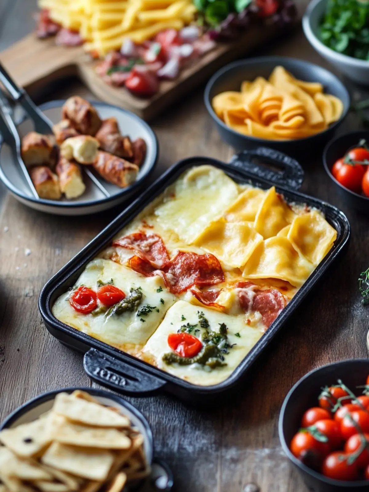 Raclette-Rezepte für Heiligabend und Silvester: Pizza, Pasta, Nachos und leckere Saucen