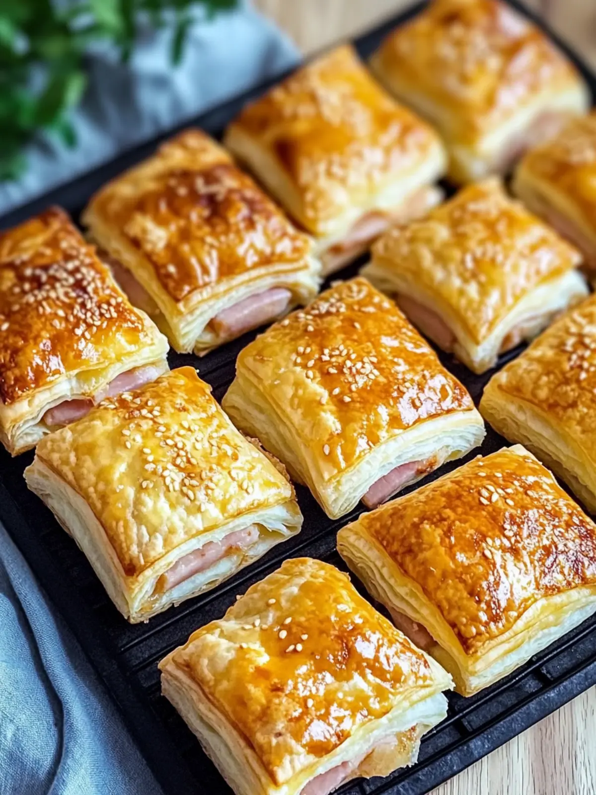 Puff pastry with ham and cheese – The perfect snack for any occasion