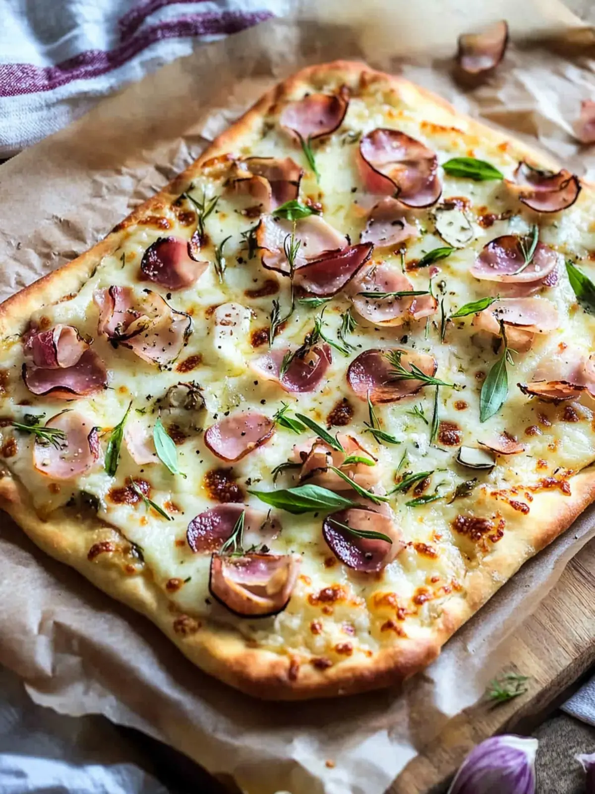Flammkuchen-Rezept – (deutsche Pizza mit Sauerrahm)