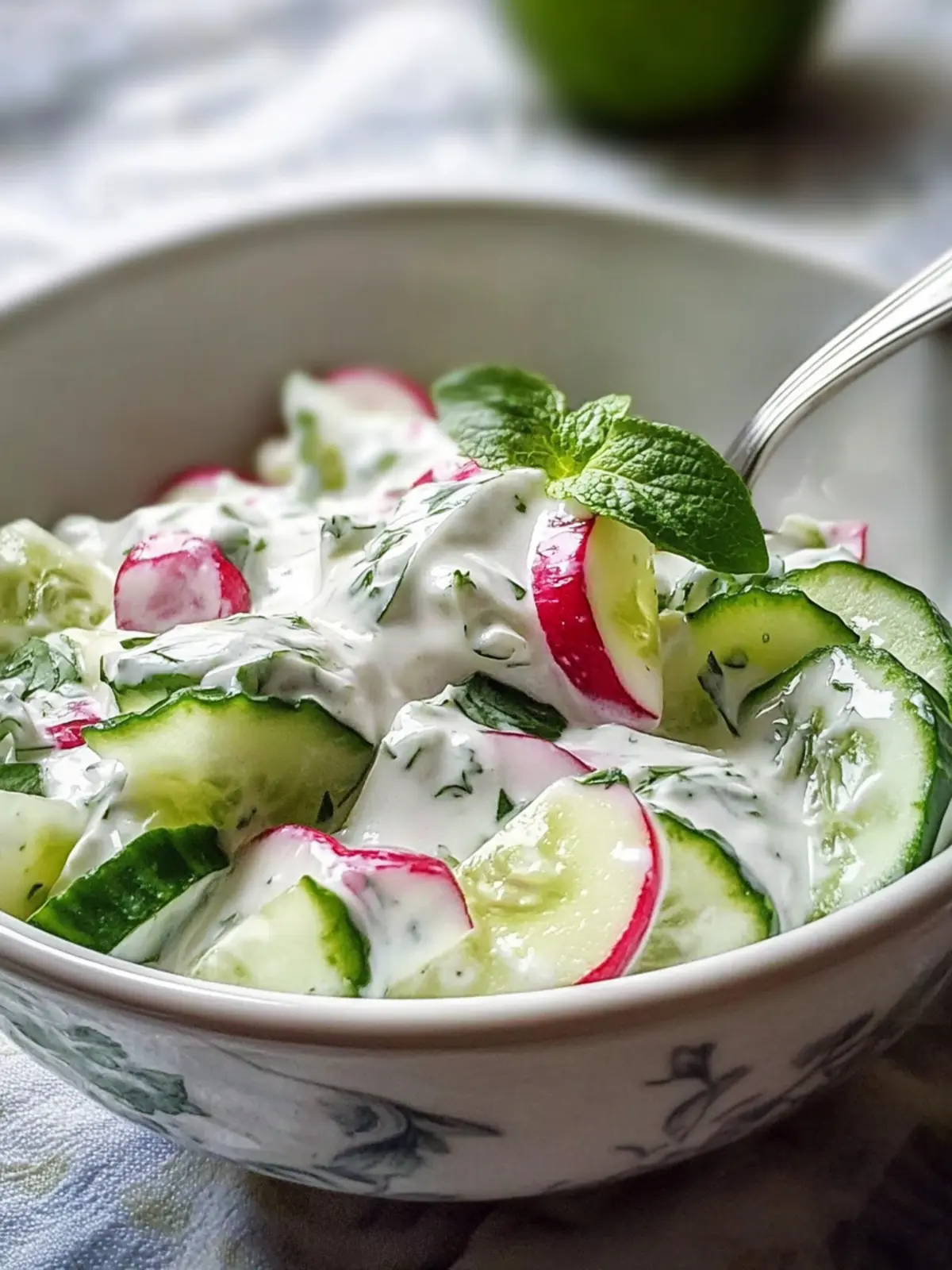 Radieschen-Gurken-Joghurt-Salat