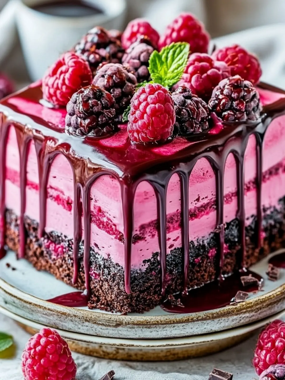 Schokoladen-Himbeer-Drip-Cake – Für einen romantischen Valentinstagabend