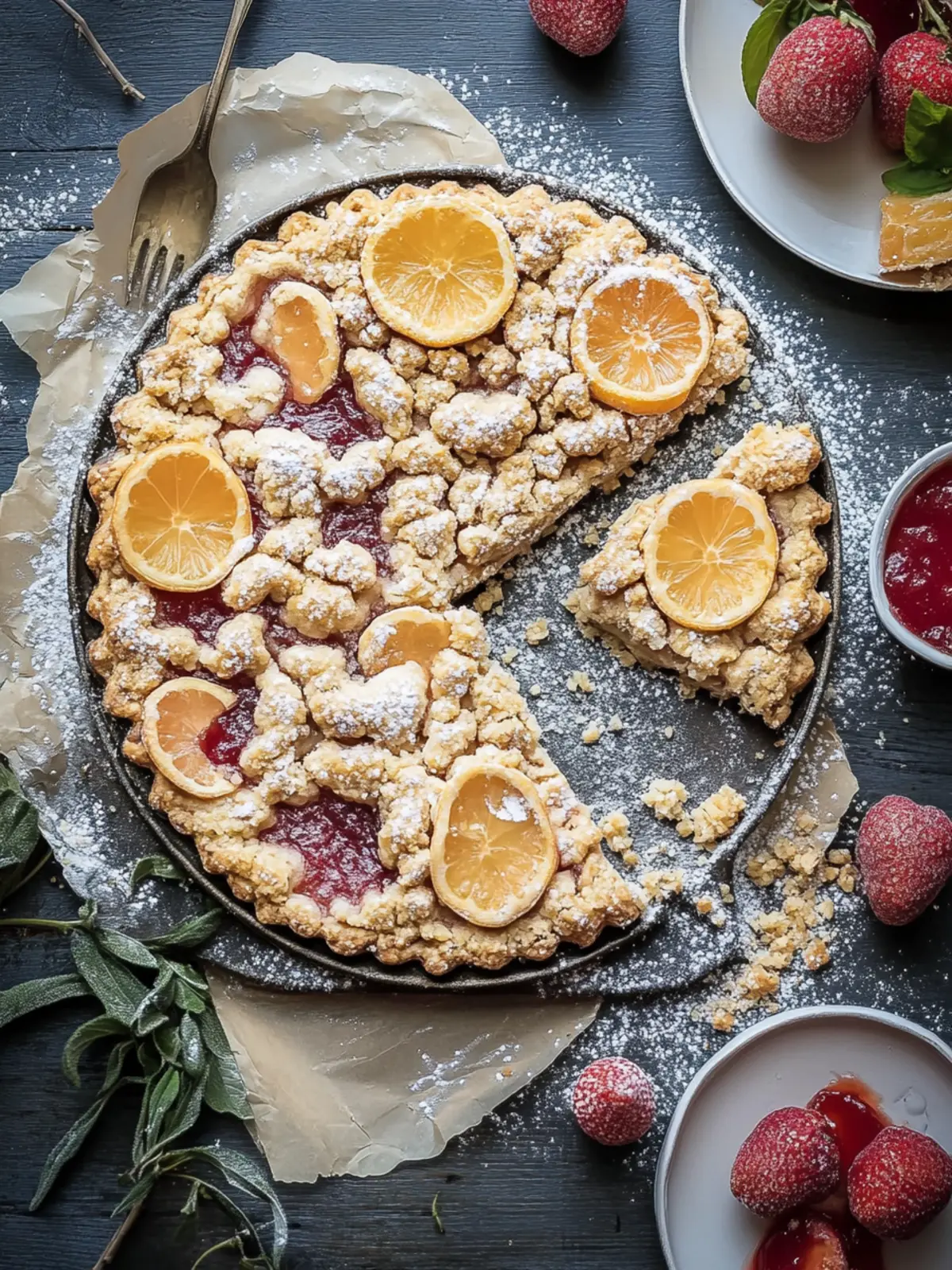 Delicious crumb cookies with jam filling