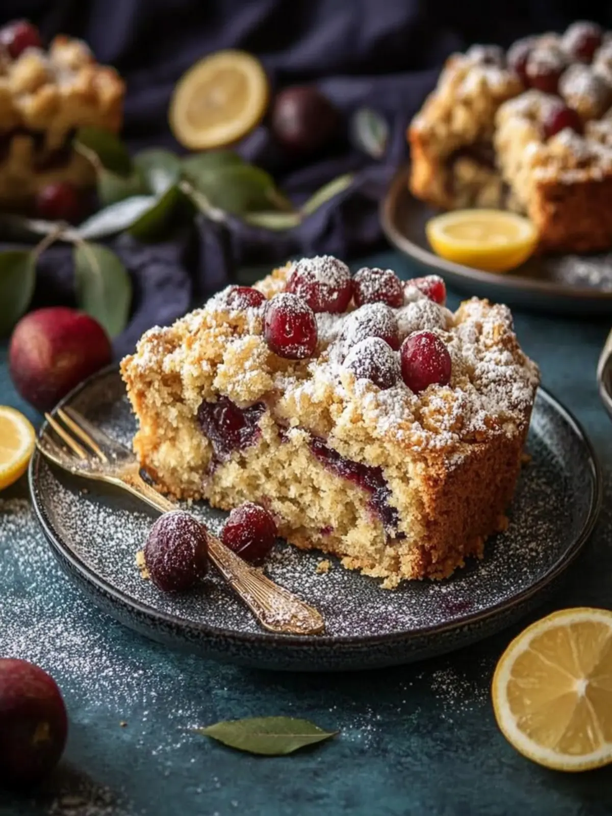Walnut Plum Cake with Cinnamon Crumbles - Autumn Delight