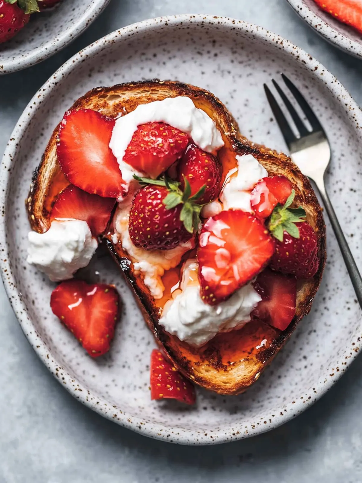Französischer Toast mit Erdbeeren und Sahne – Valentinstagsbrunch