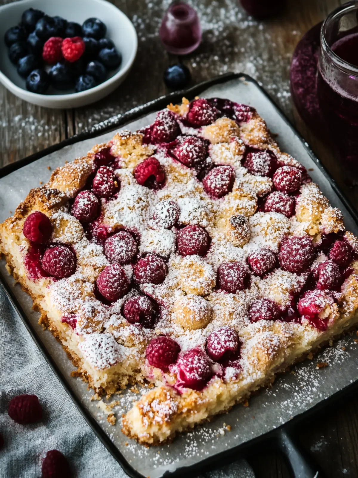 Plum cake from the tray with crunchy crumbs - A touch of grandma's bakery