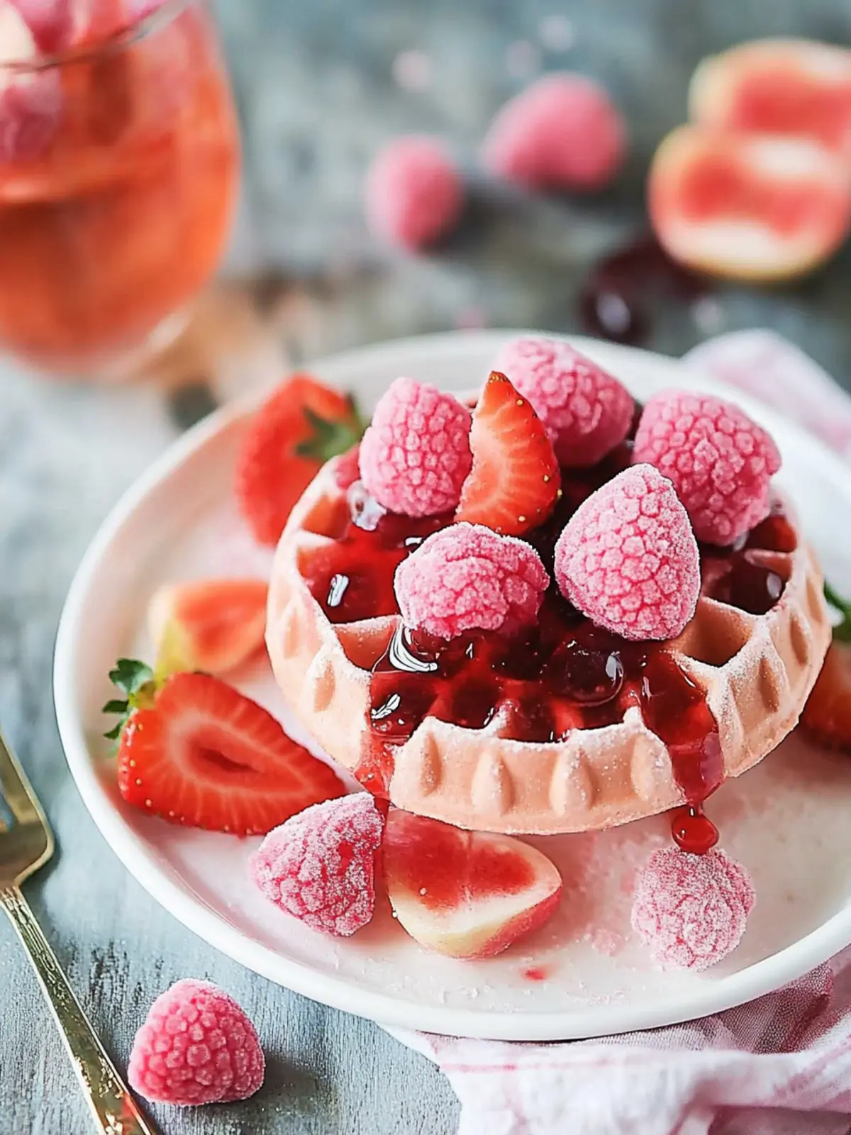 Rosa Samtwaffeln – Frühstücksrezepte zum Valentinstag