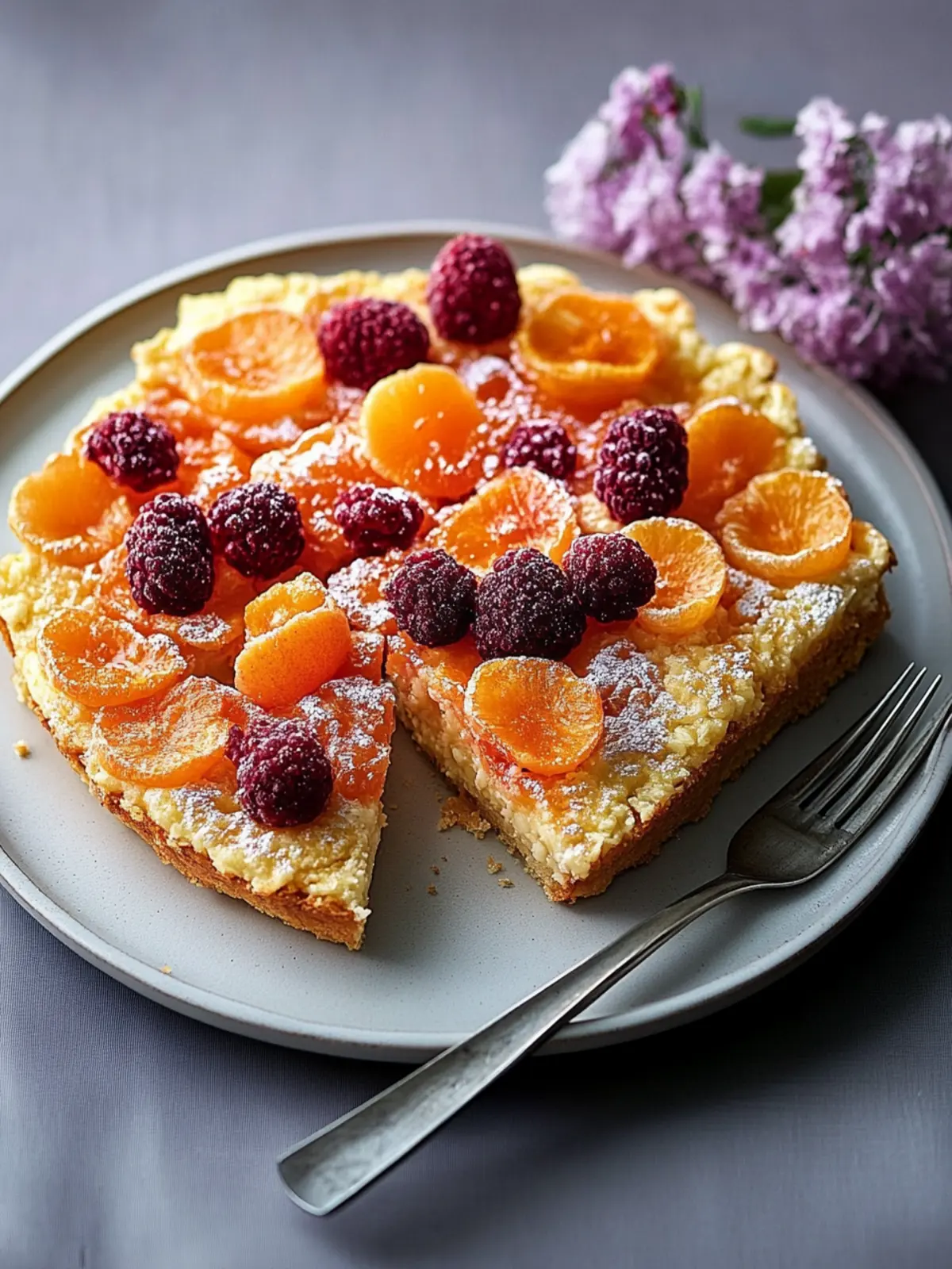 Quick Curd Crumble Cake with Fruit