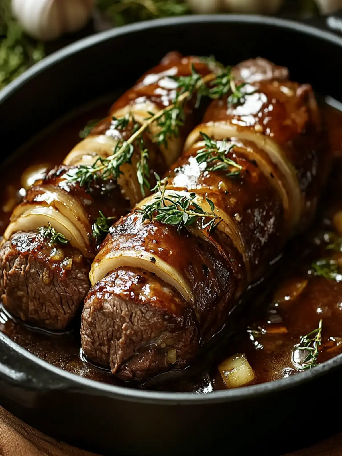Schmackhafte deutsche Rinderrouladen: Ein gemütliches Komfortessen Freude