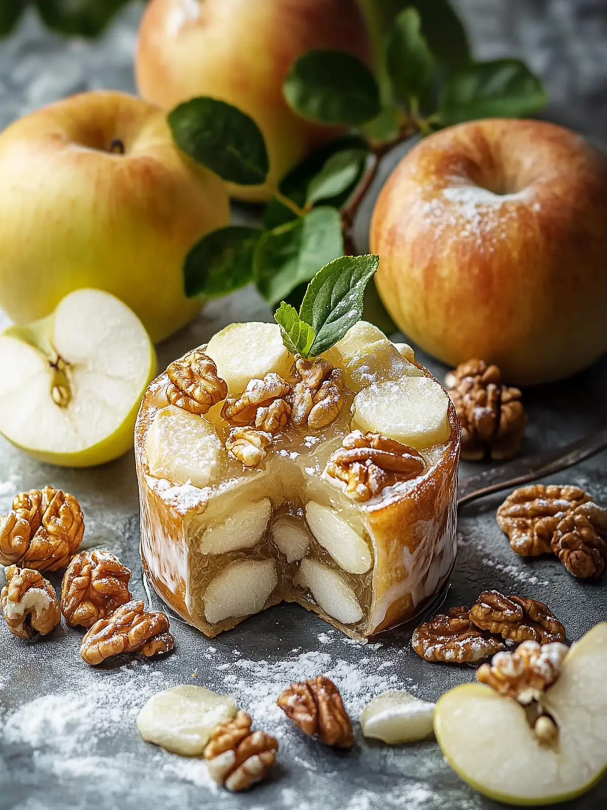 Hefeschnecken Zitronen Apfel Nuss