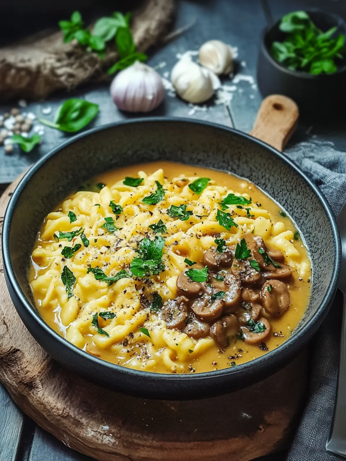 Jägersoße mit Spätzle