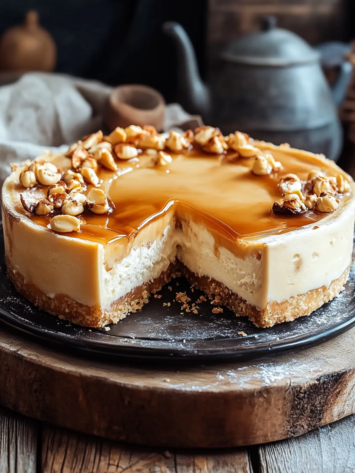 Gesalzener Karamell-Käsekuchen