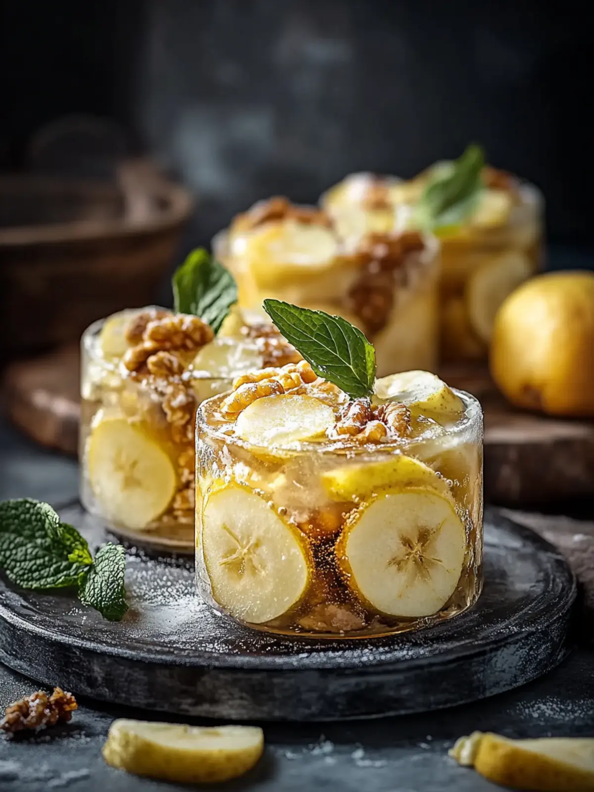 Hefeschnecken Zitronen Apfel Nuss