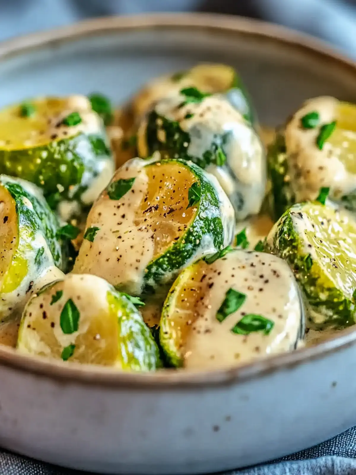 Rosenkohl in Frischkäse-Senfsauce