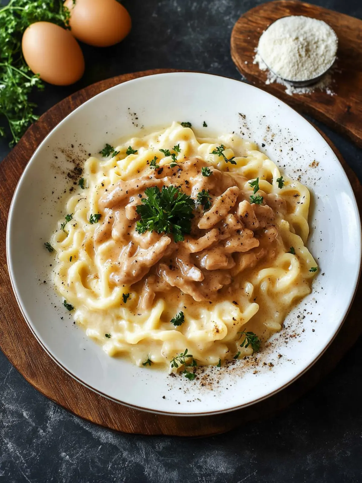 Jägersoße mit Spätzle