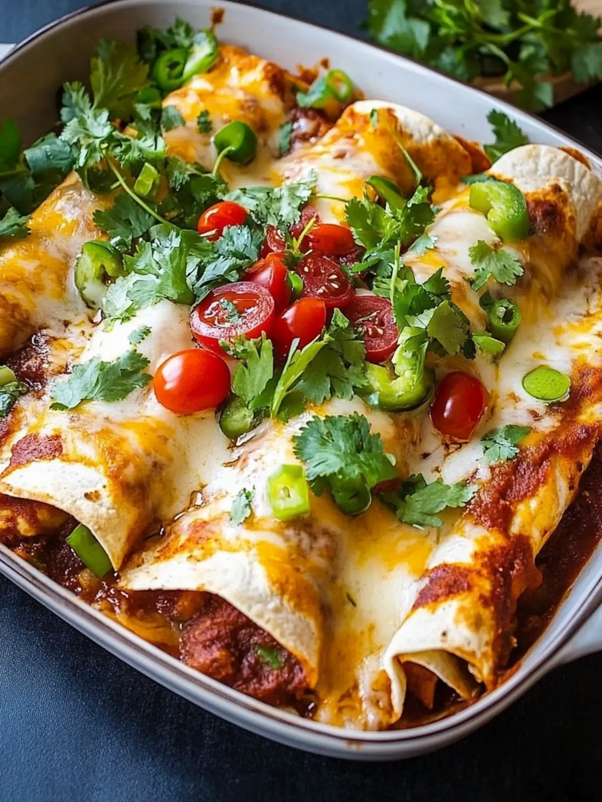 Gemüse-Enchiladas überbacken