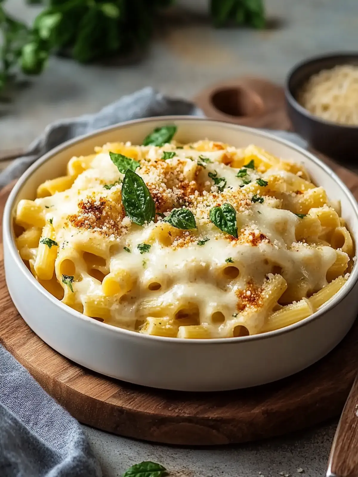 Brussels sprouts noodle casserole with creamy sauce: a delight