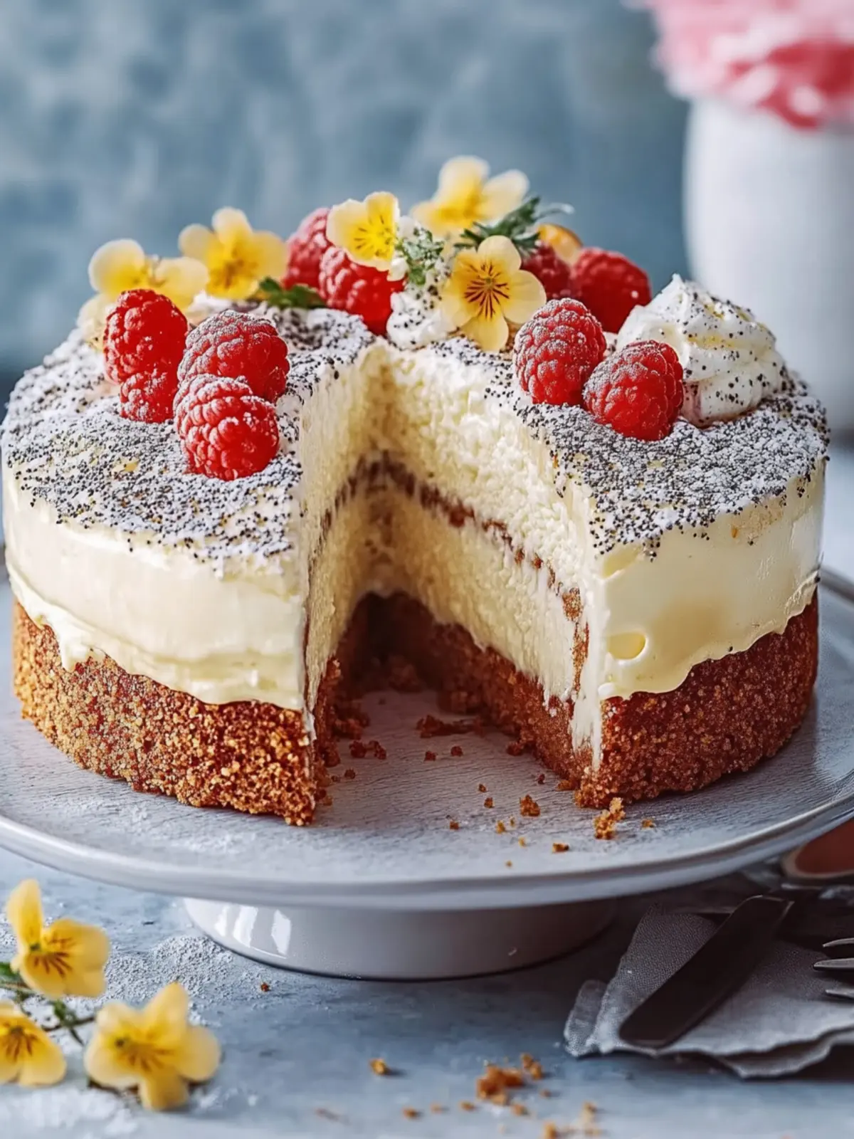 Himmlische Mohn-Eierlikörtorte mit Mascarpone