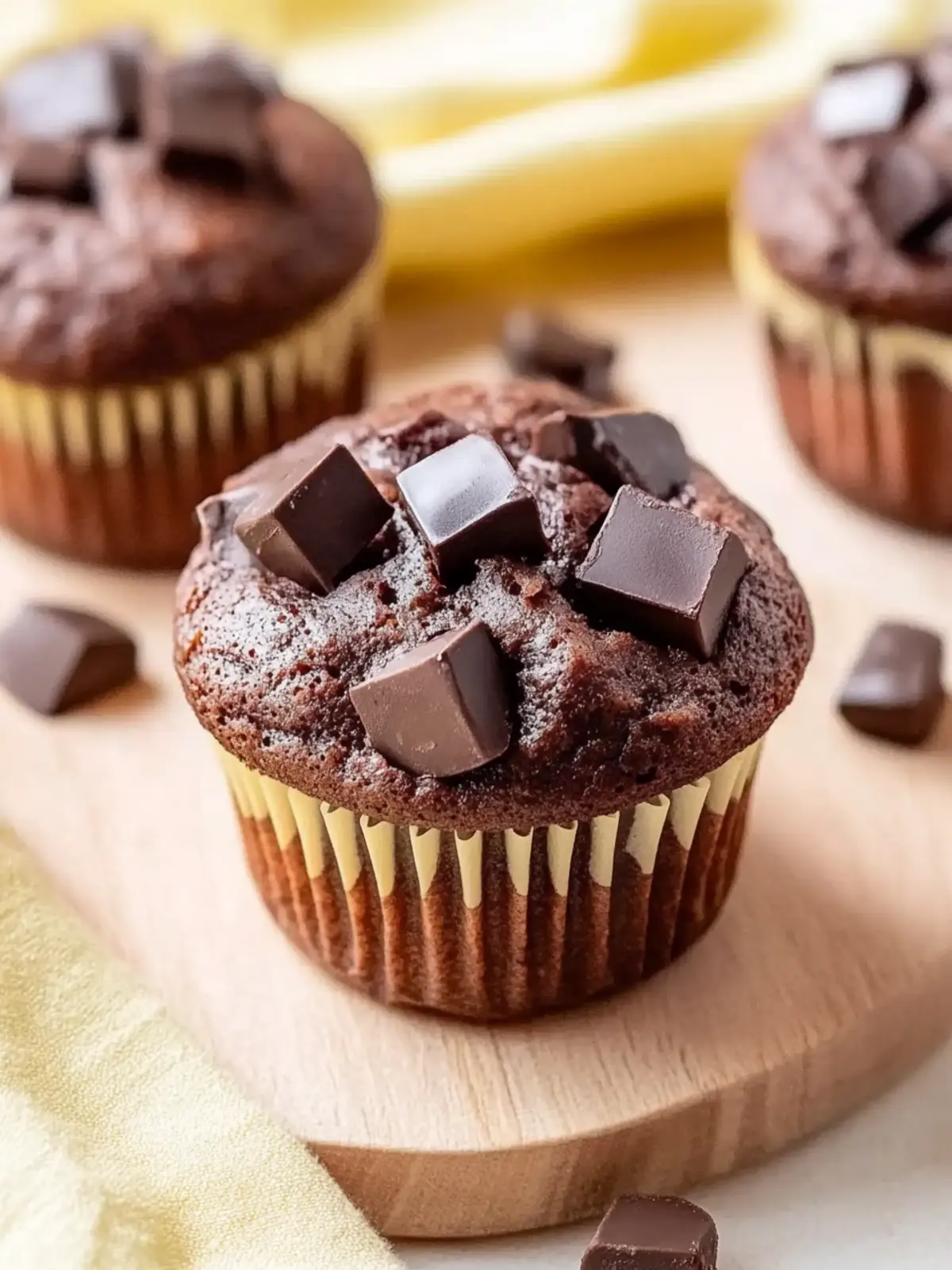 Saftige Schokomuffins mit Öl & Kakao