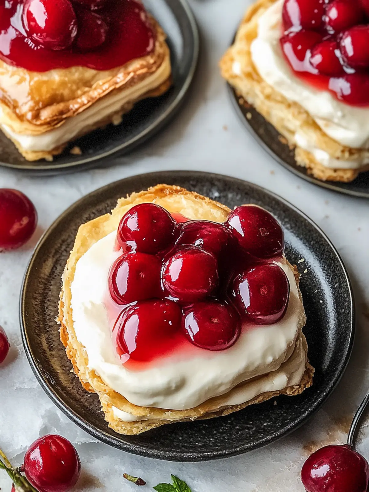 Cherry pockets with cream cheese filling: This is how it works!