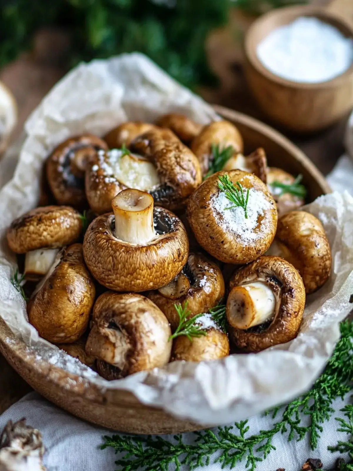 Mushrooms from the hot air fryer - just like at the Christmas market