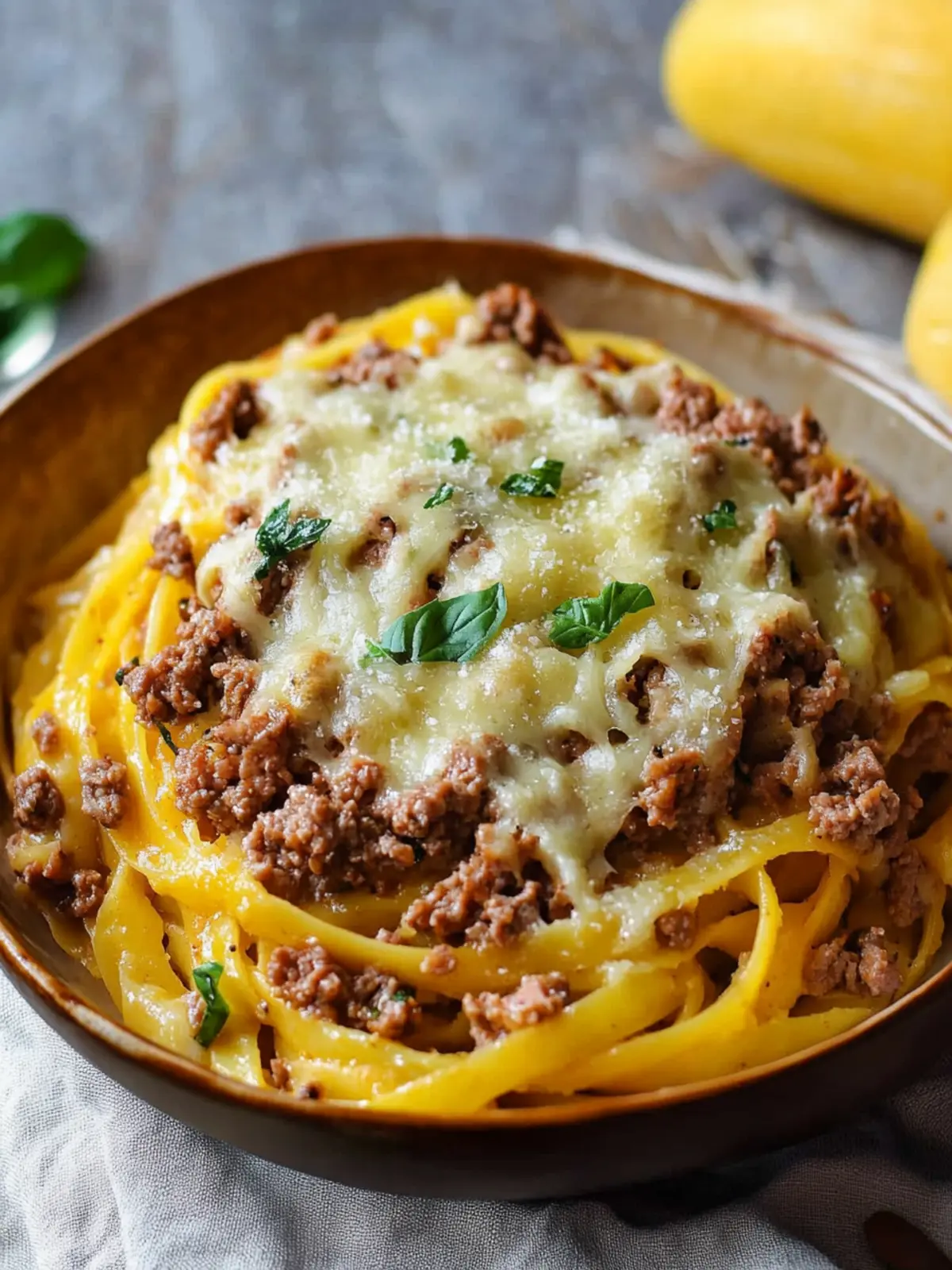 Spaghettikürbis Rezept mit Hackfleisch