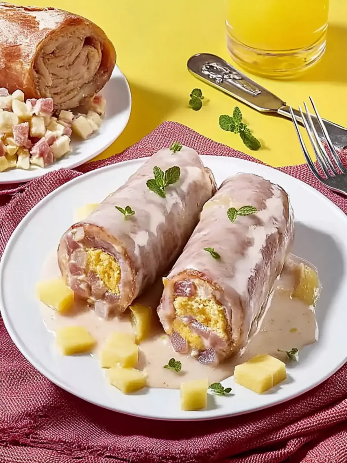 Rinderrouladen mit Kürbis-Apfel-Füllung