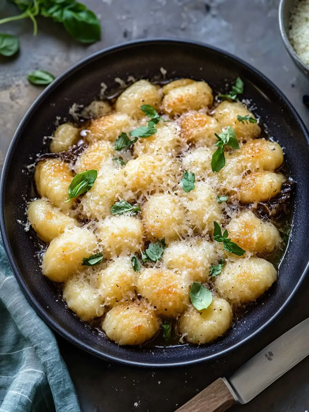 Französische Zwiebelgnocchi